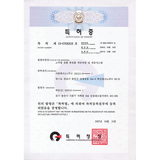 aramhuvis patent-registered 